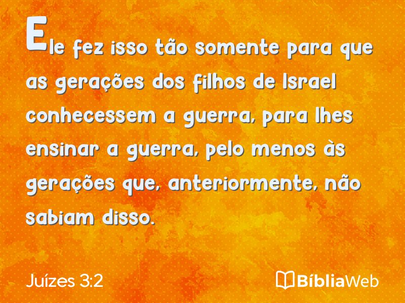 Juízes 3:2 em imagem para compartilhar