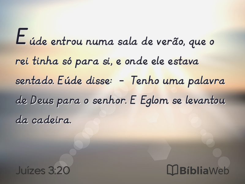Juízes 3:20 em imagem para compartilhar