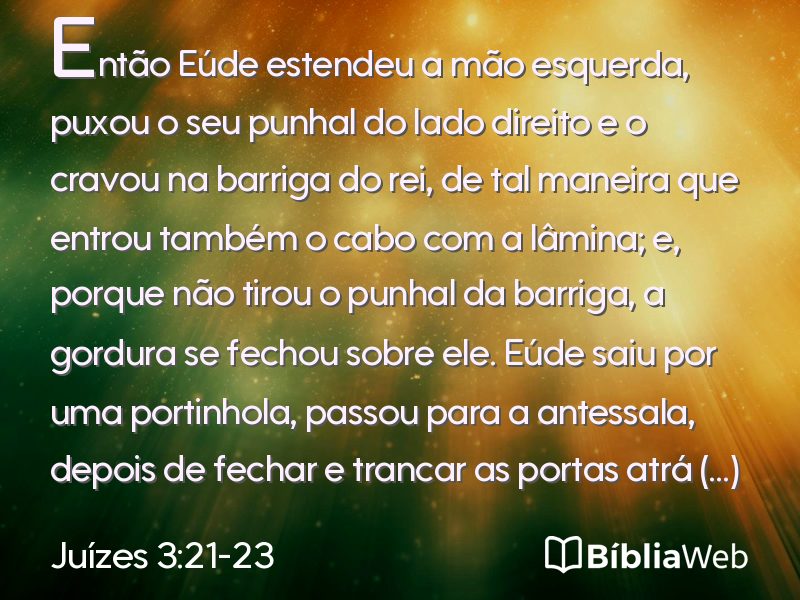 Juízes 3:21-23 em imagem para compartilhar