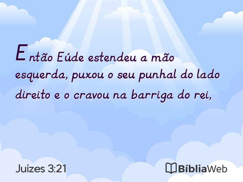 Juízes 3:21 em imagem para compartilhar