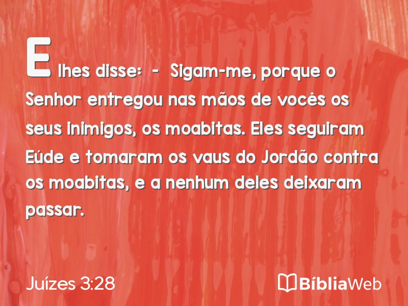 Juízes 3:28 em imagem para compartilhar