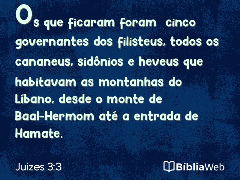Juízes 3:3 em imagem para compartilhar