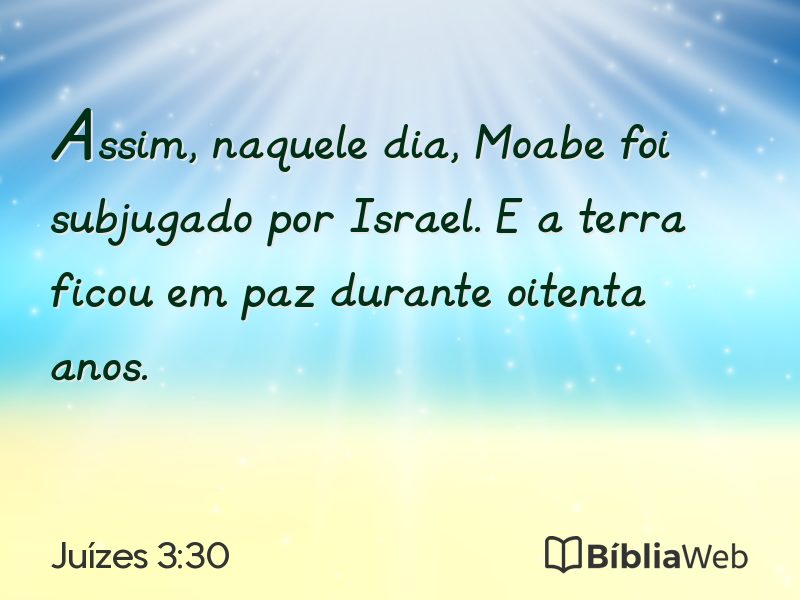 Juízes 3:30 em imagem para compartilhar