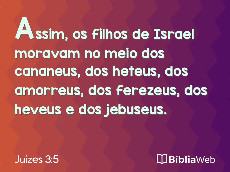 Juízes 3:5 em imagem para compartilhar