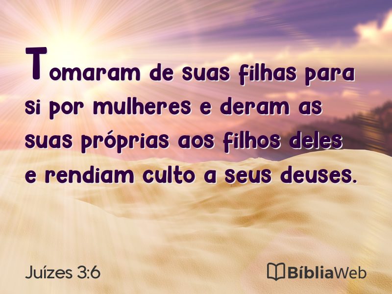 Juízes 3:6 em imagem para compartilhar