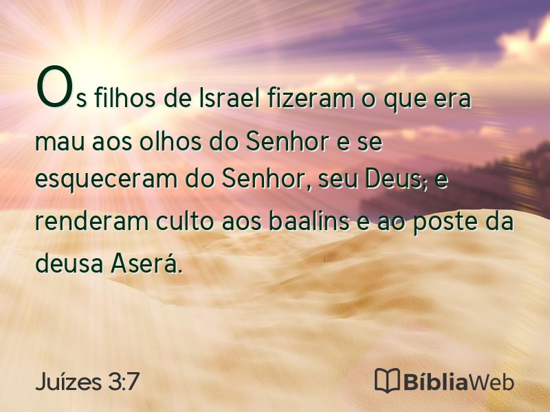 Juízes 3:7 em imagem para compartilhar