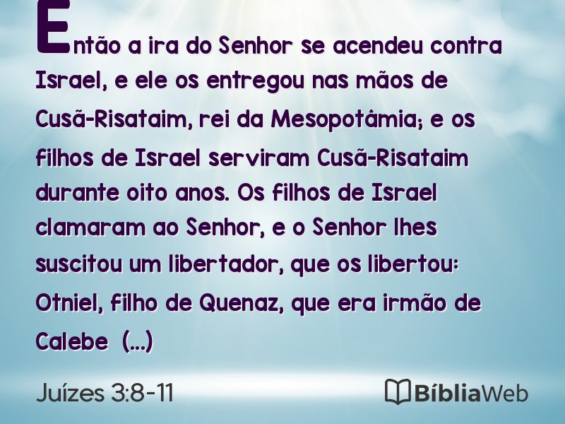 Juízes 3:8-11 em imagem para compartilhar