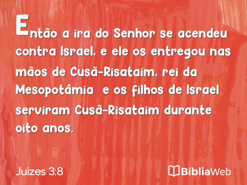 Juízes 3:8 em imagem para compartilhar