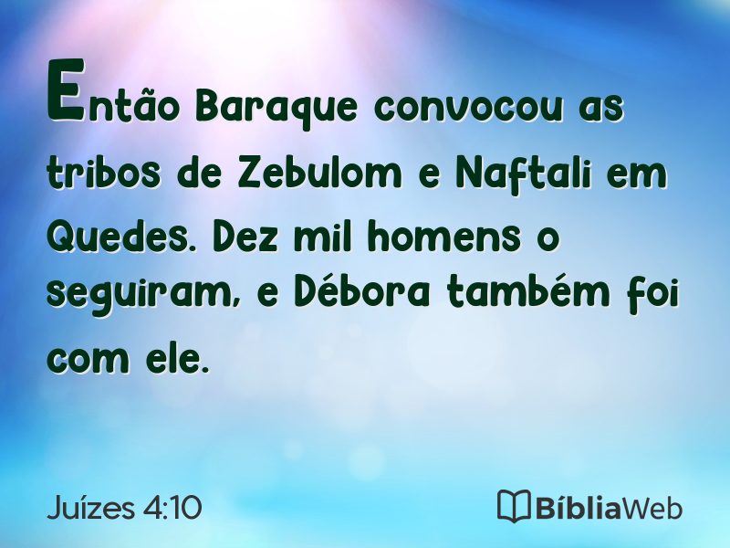 Juízes 4:10 em imagem para compartilhar