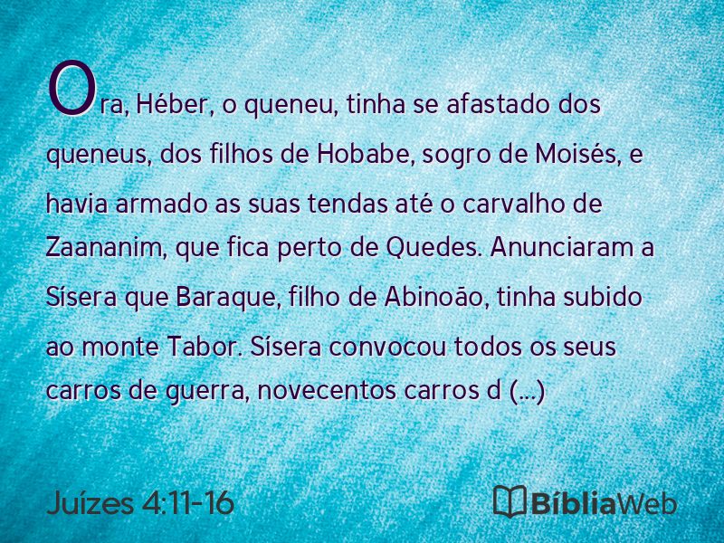 Juízes 4:11-16 em imagem para compartilhar