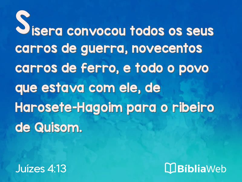 Juízes 4:13 em imagem para compartilhar