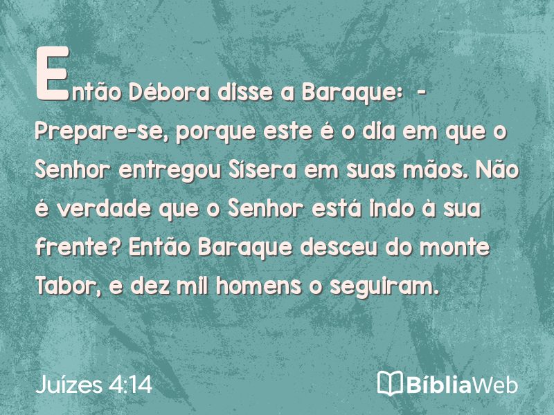 Juízes 4:14 em imagem para compartilhar