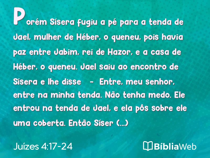 Juízes 4:17-24 em imagem para compartilhar