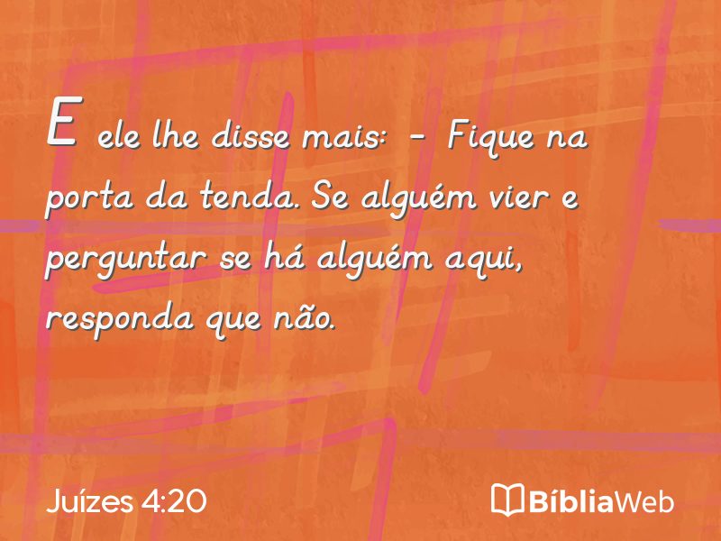Juízes 4:20 em imagem para compartilhar