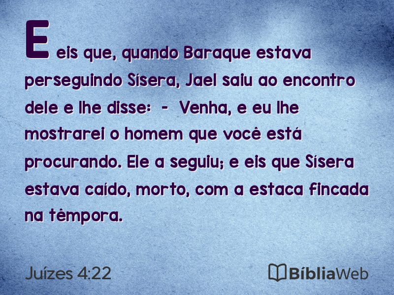 Juízes 4:22 em imagem para compartilhar