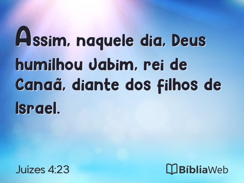 Juízes 4:23 em imagem para compartilhar