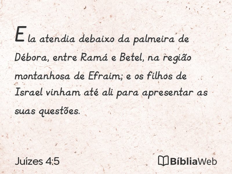 Juízes 4:5 em imagem para compartilhar