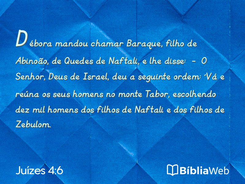 Juízes 4:6 em imagem para compartilhar