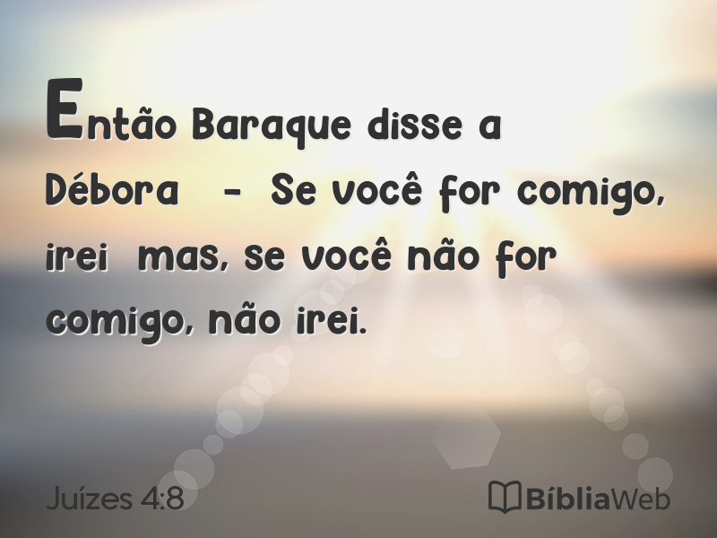 Juízes 4:8 em imagem para compartilhar