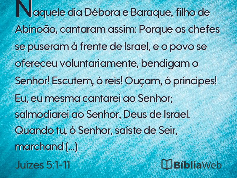 Juízes 5:1-11 em imagem para compartilhar
