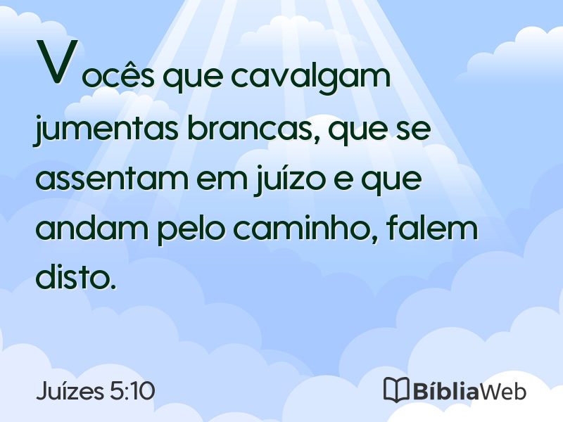 Juízes 5:10 em imagem para compartilhar