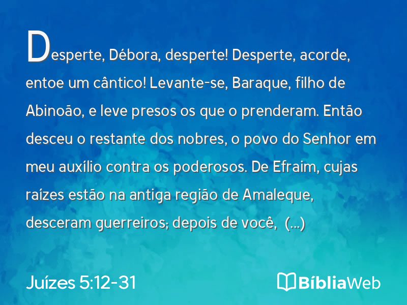 Juízes 5:12-31 em imagem para compartilhar