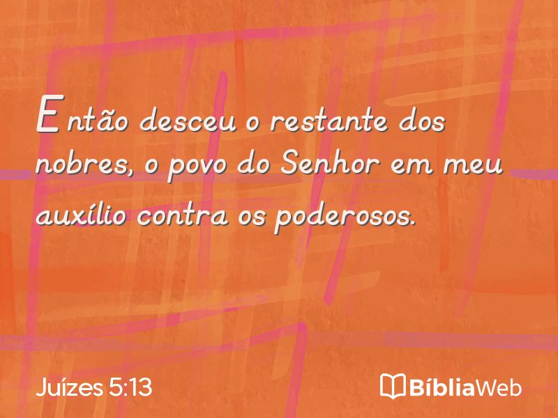 Juízes 5:13 em imagem para compartilhar