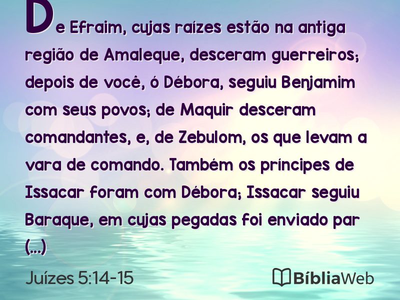 Juízes 5:14-15 em imagem para compartilhar