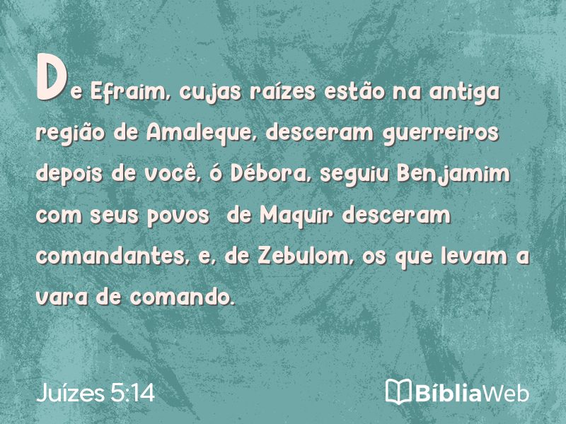 Juízes 5:14 em imagem para compartilhar