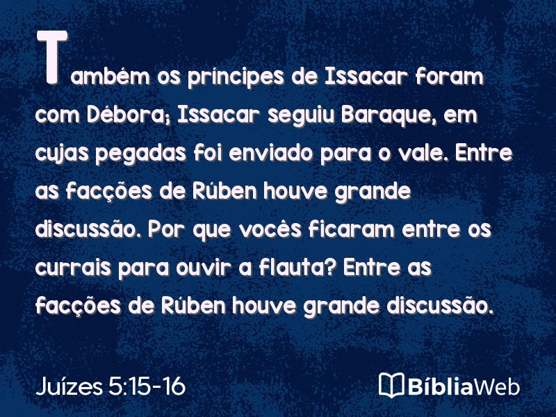 Juízes 5:15-16 em imagem para compartilhar