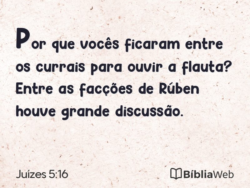 Juízes 5:16 em imagem para compartilhar