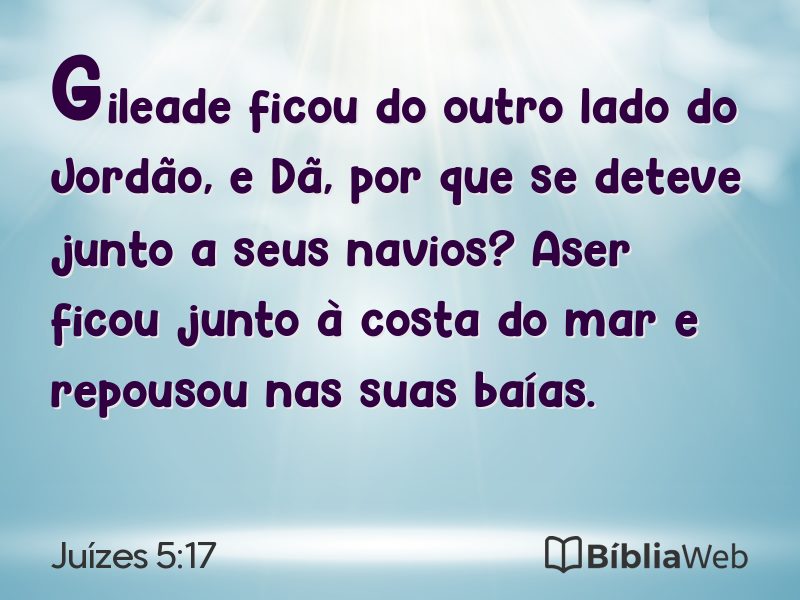 Juízes 5:17 em imagem para compartilhar