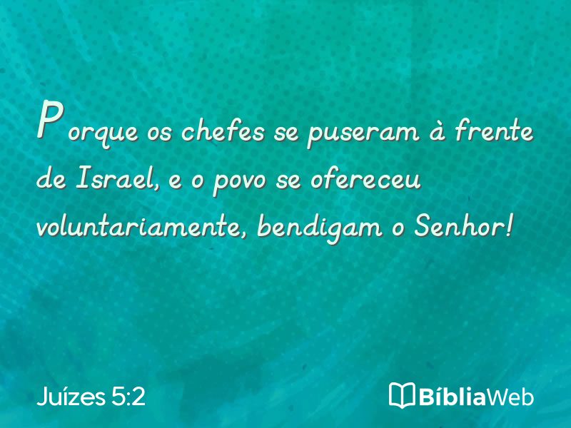 Juízes 5:2 em imagem para compartilhar