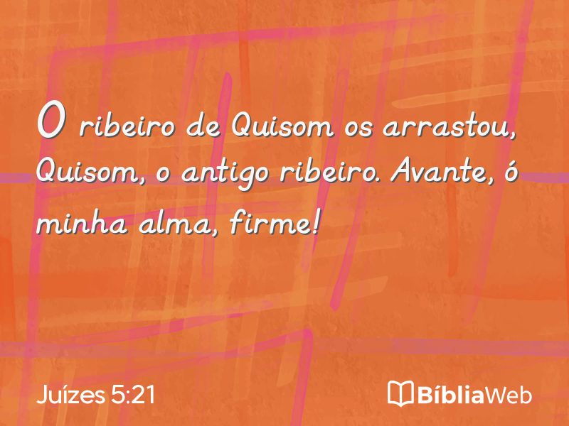 Juízes 5:21 em imagem para compartilhar