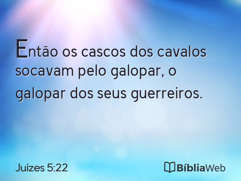 Juízes 5:22 em imagem para compartilhar
