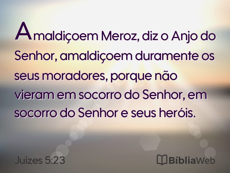 Juízes 5:23 em imagem para compartilhar