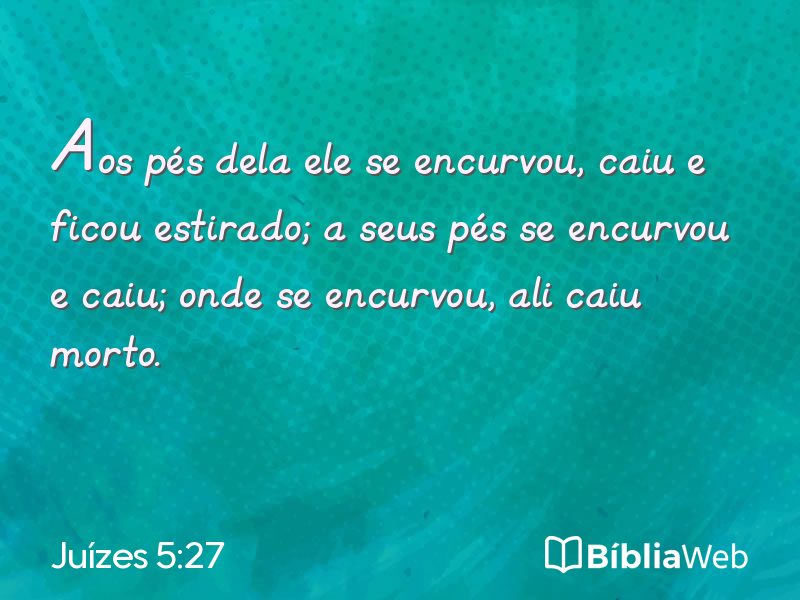 Juízes 5:27 em imagem para compartilhar