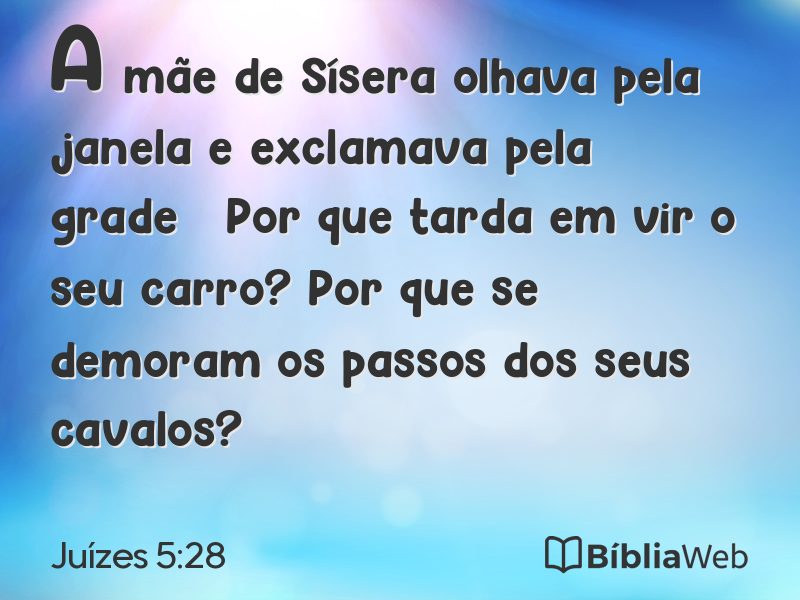 Juízes 5:28 em imagem para compartilhar