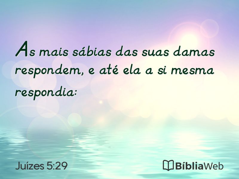 Juízes 5:29 em imagem para compartilhar