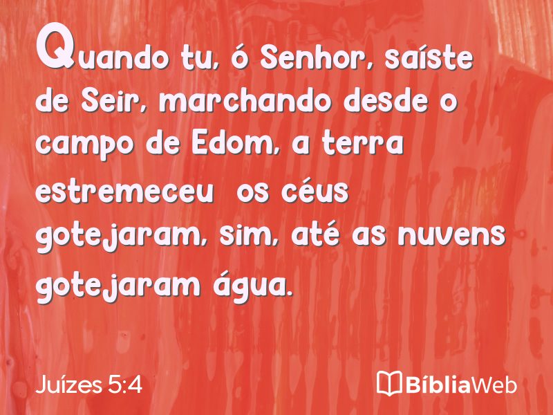 Juízes 5:4 em imagem para compartilhar