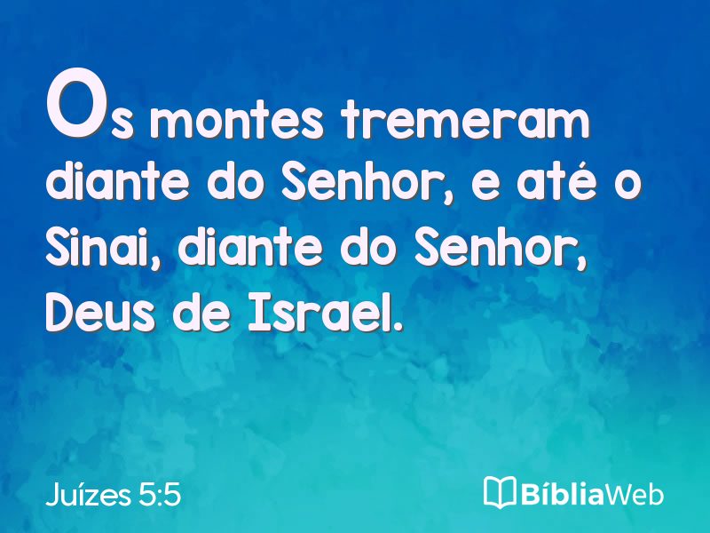 Juízes 5:5 em imagem para compartilhar