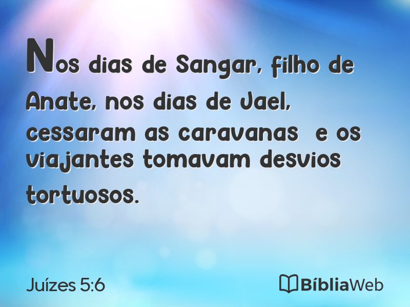 Juízes 5:6 em imagem para compartilhar