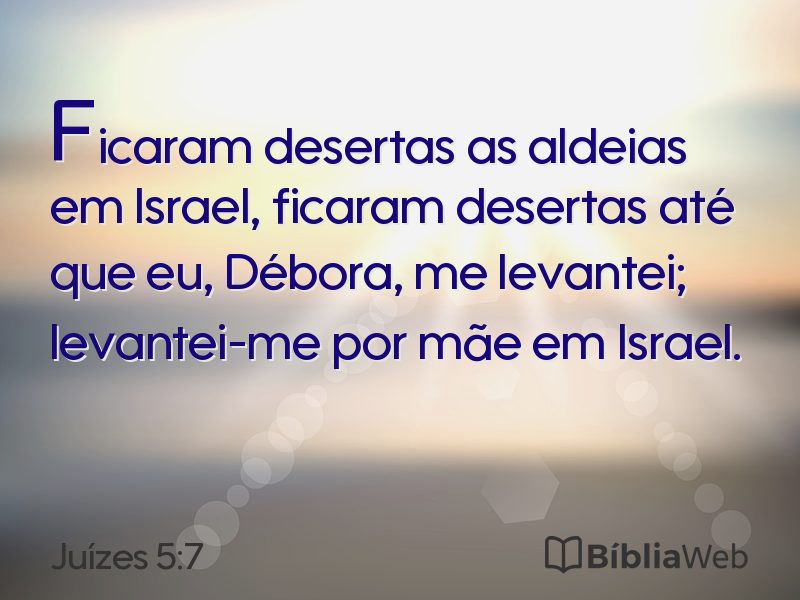 Juízes 5:7 em imagem para compartilhar