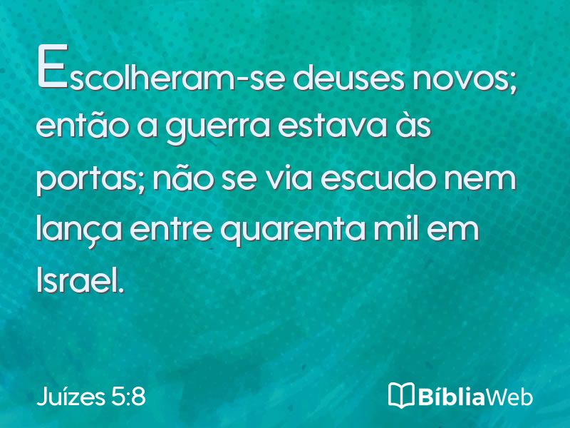 Juízes 5:8 em imagem para compartilhar