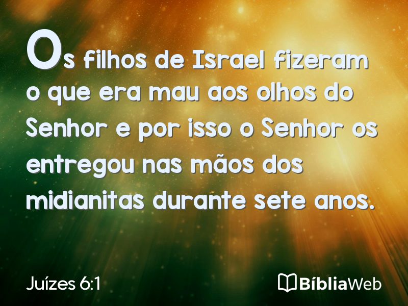Juízes 6:1 em imagem para compartilhar
