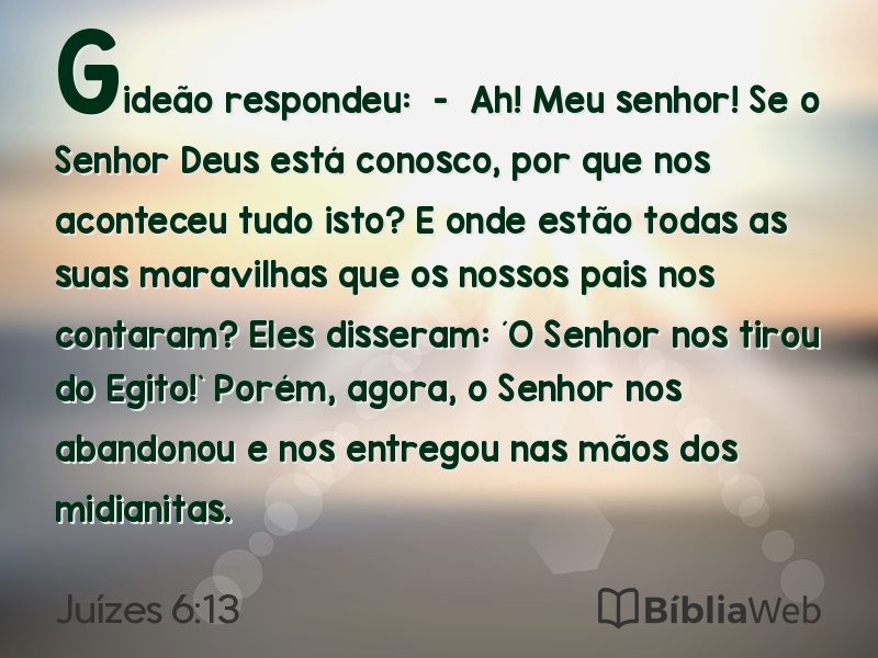 Juízes 6:13 em imagem para compartilhar