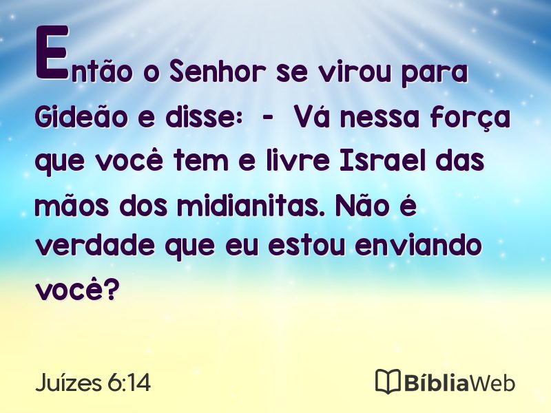 Juízes 6:14 em imagem para compartilhar