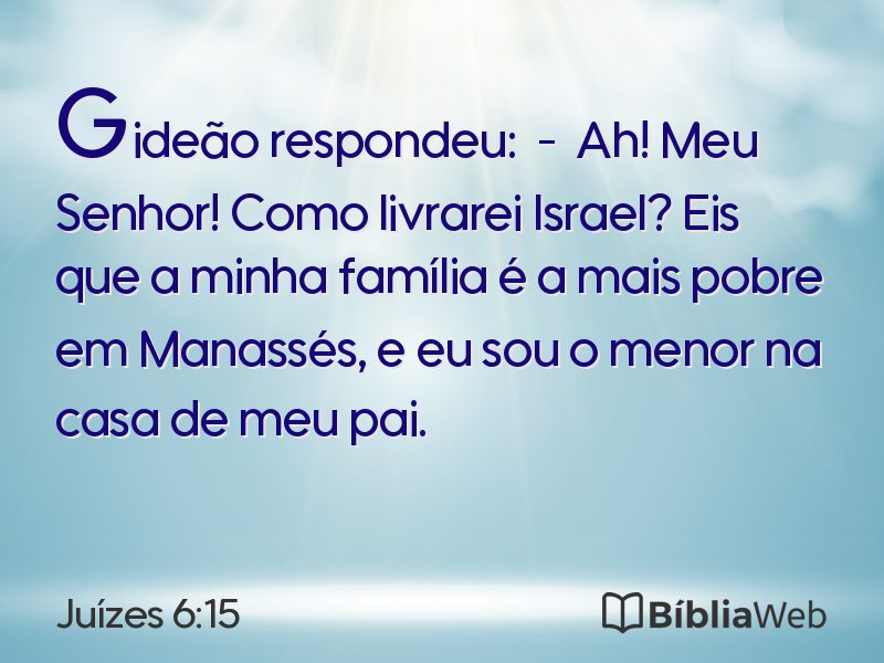 Juízes 6:15 em imagem para compartilhar