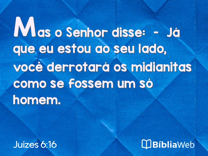 Juízes 6:16 em imagem para compartilhar
