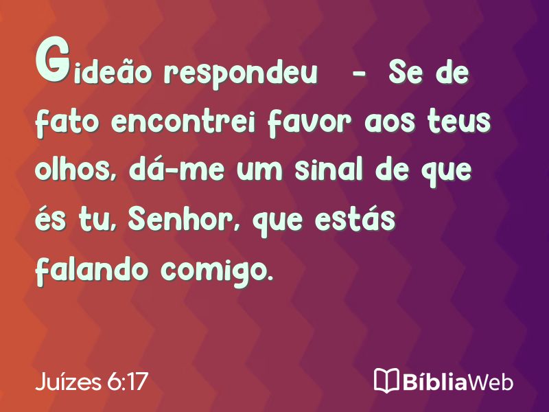 Juízes 6:17 em imagem para compartilhar
